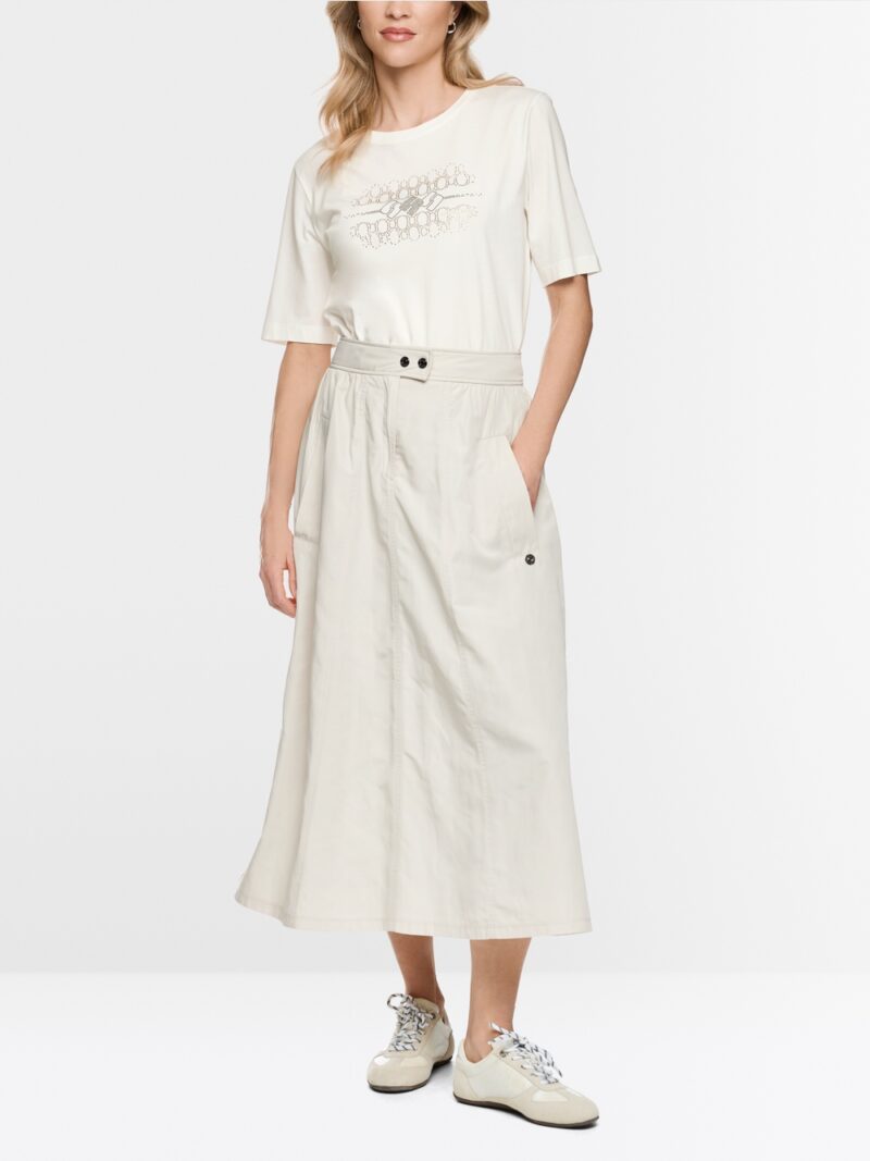 Bavlnené tričko s hotfix kamienkami - off-white, 40