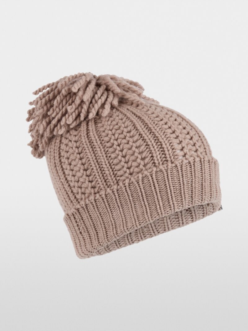 Kašmírová čiapka „Knitted in Germany“ s brmbolcom