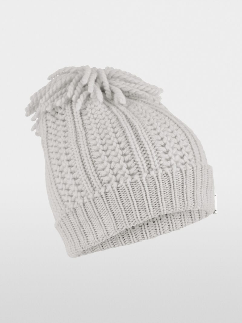 Kašmírová čiapka „Knitted in Germany“ s brmbolcom